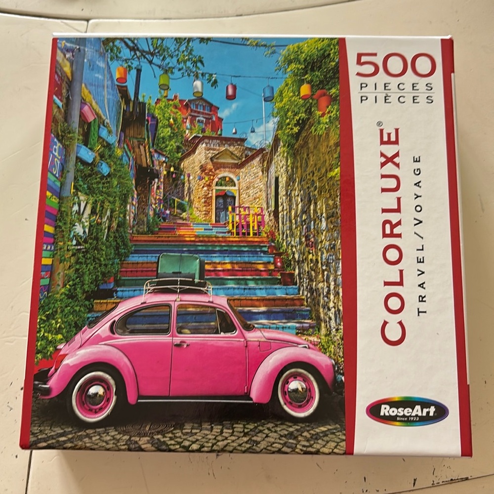 🎁🌞ColorLuxe Travel Puzzle - 500 Pieces - Pink and Multicolor